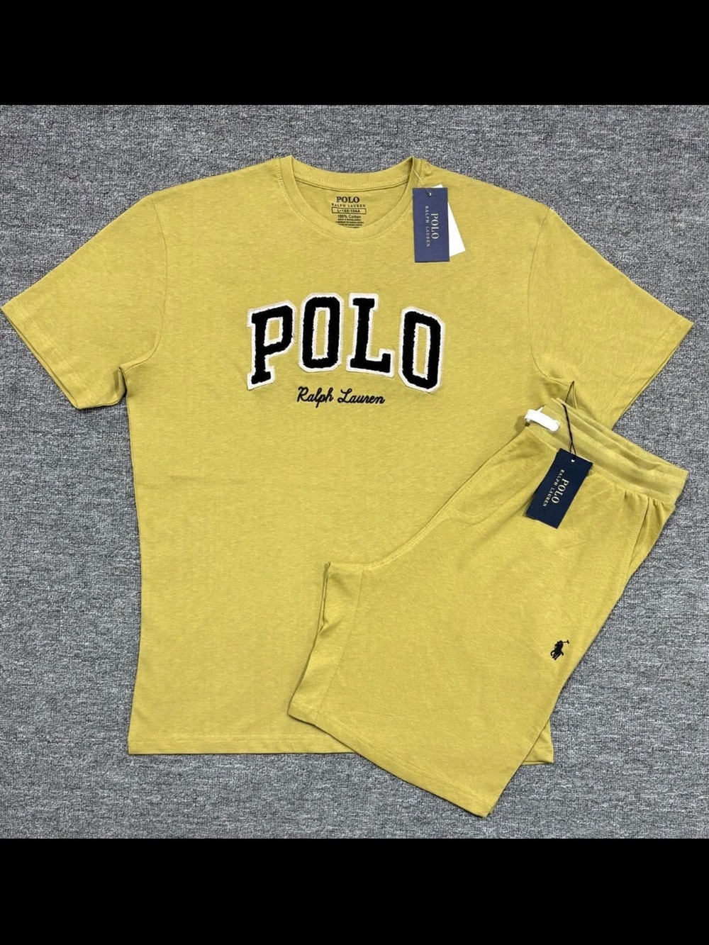 Polo by Ralph Lauren Men's Yellow Athletic Shorts Set